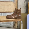 Homme Paire et Fils Bottines-Jodhpur en cuir patiné