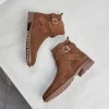 Homme Paire et Fils Bottines-Jodhpur en daim marron