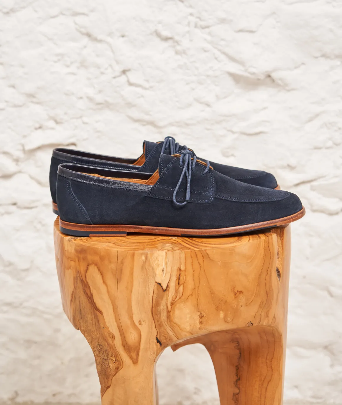 Homme Paire et Fils Mocassins-Mocassin bateau en daim marine