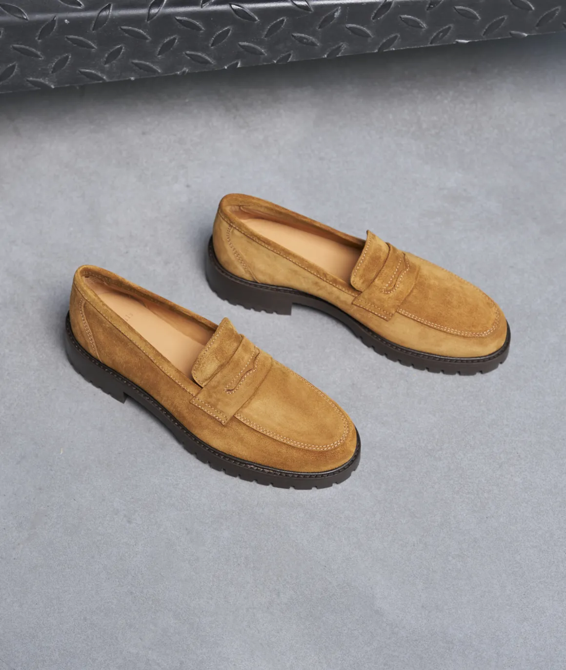 Femme Paire et Fils Mocassins Et Derbies-MOCASSIN CRANTÉ FEMME EN DAIM