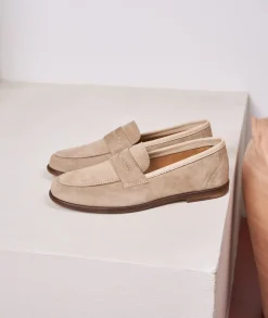 Femme Paire et Fils Mocassins Et Derbies-Mocassin daim beige