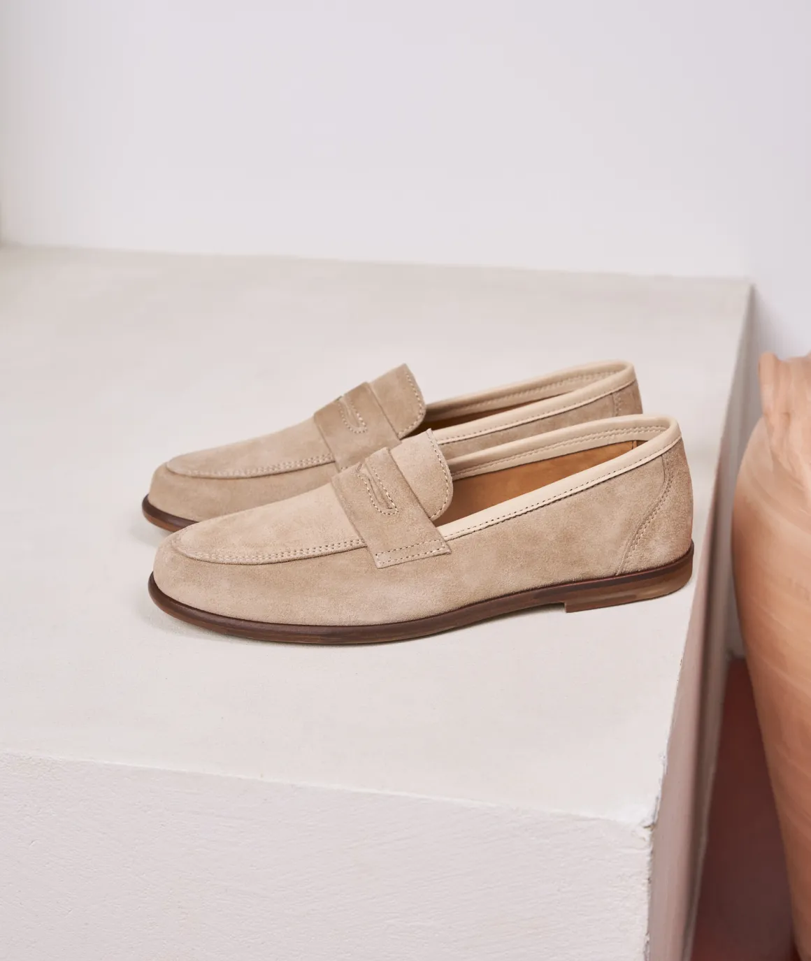 Femme Paire et Fils Mocassins Et Derbies-Mocassin daim beige