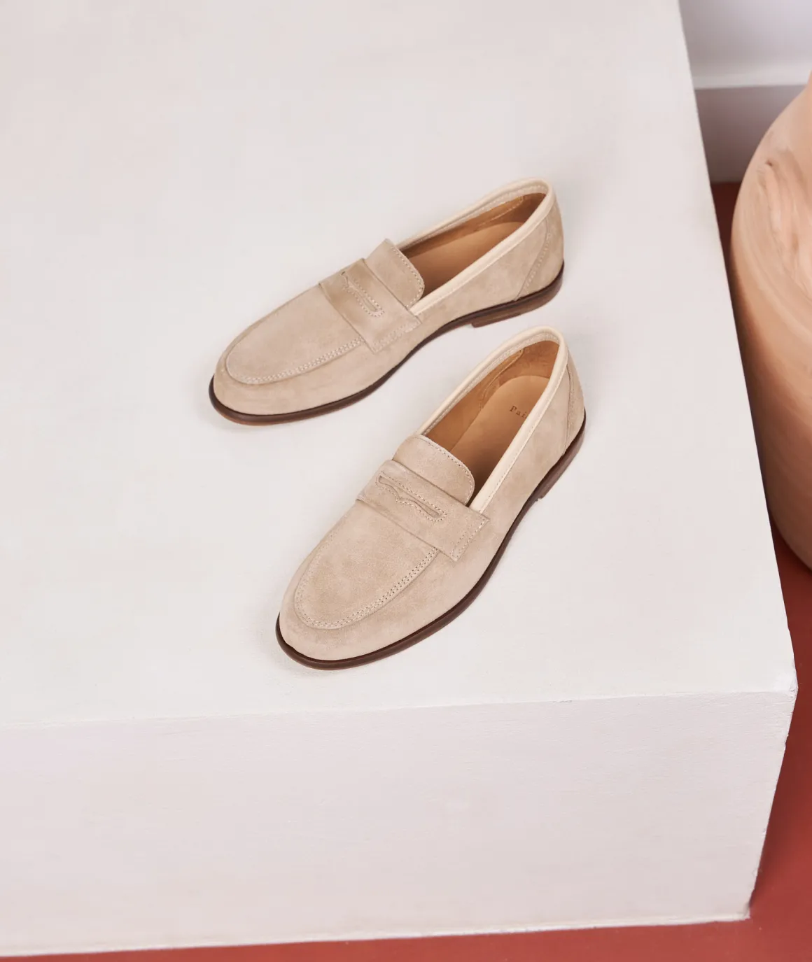 Femme Paire et Fils Mocassins Et Derbies-Mocassin daim beige