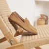 Homme Paire et Fils Mocassins-Mocassin en daim beige