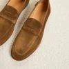 Homme Paire et Fils Mocassins-Mocassin en daim feuilles mortes