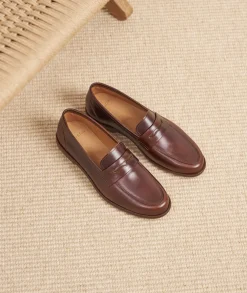 Femme Paire et Fils Mocassins Et Derbies-Mocassin femme cuir patiné
