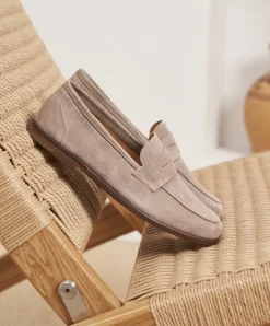 Femme Paire et Fils Mocassins Et Derbies-Mocassin femme daim ardoise