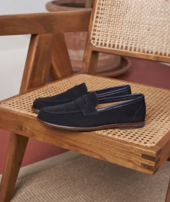 Femme Paire et Fils Mocassins Et Derbies-Mocassin femme en daim marine