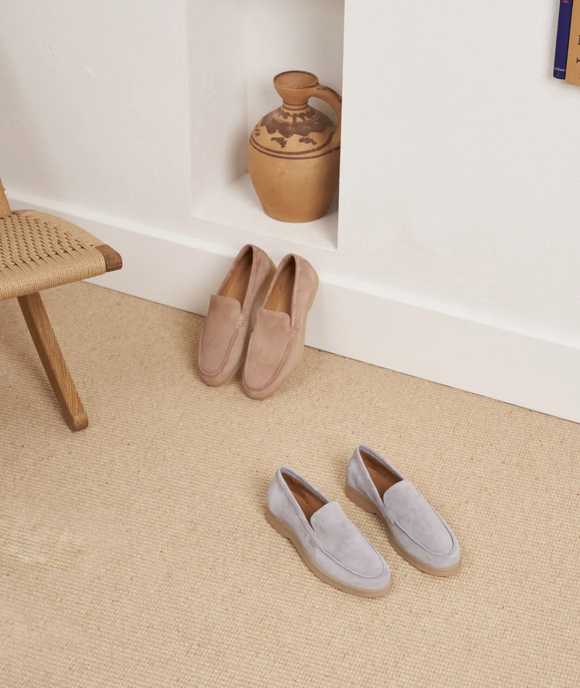 Femme Paire et Fils Mocassins Et Derbies-Mocassin femme en daim gris perle