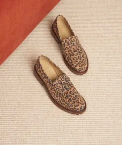Femme Paire et Fils Mocassins Et Derbies-Mocassin femme en daim léopard