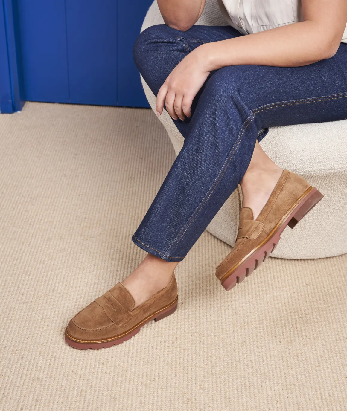 Femme Paire et Fils Mocassins Et Derbies-Mocassin femme en daimcoco