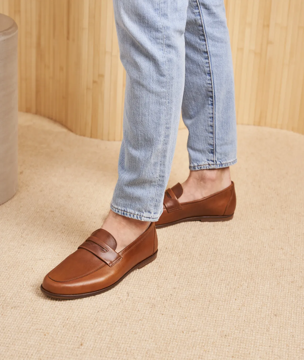 Homme Paire et Fils Mocassins-Mocassin homme en cuir
