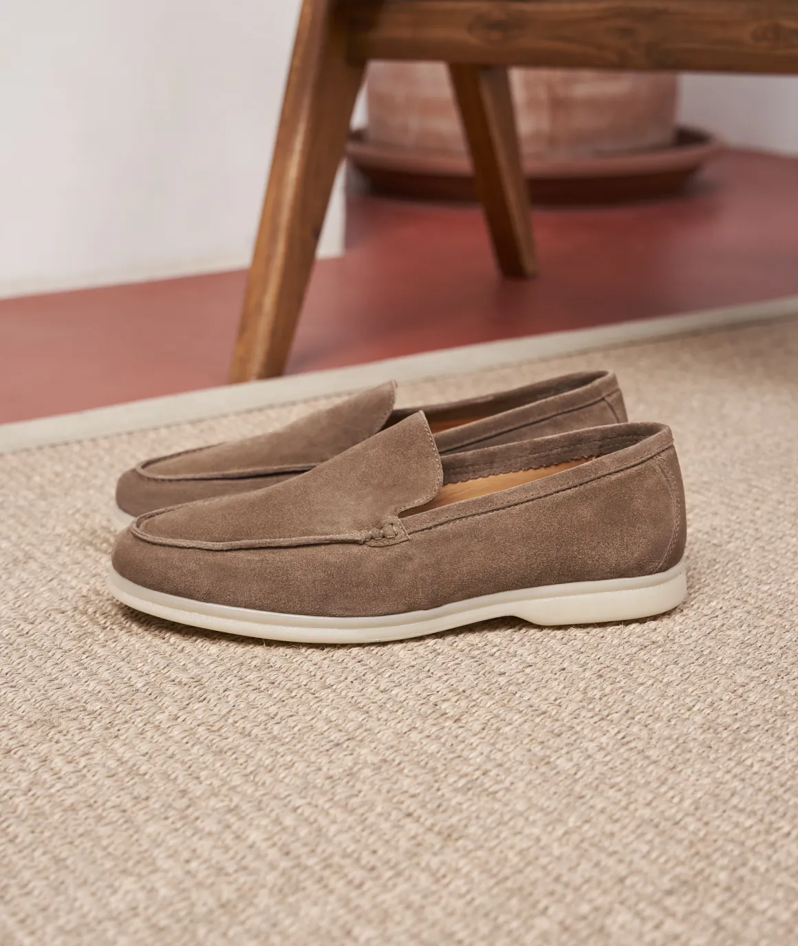 Homme Paire et Fils Mocassins-Mocassin homme en daim