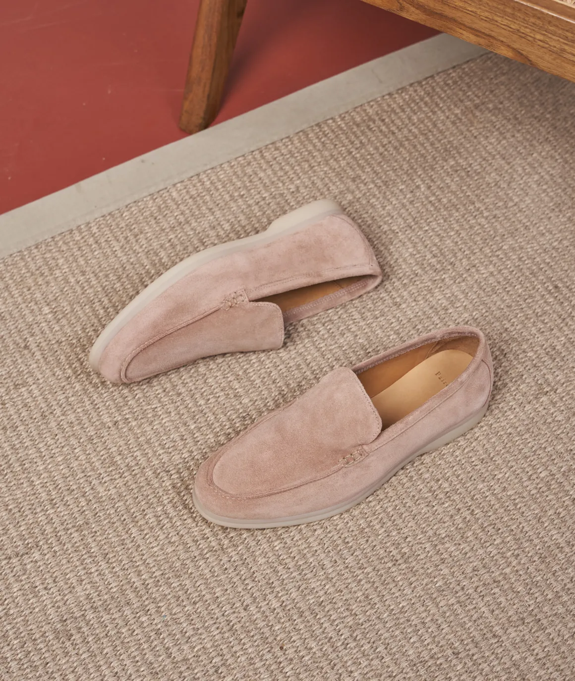 Homme Paire et Fils Mocassins-Mocassin homme en daim vieux