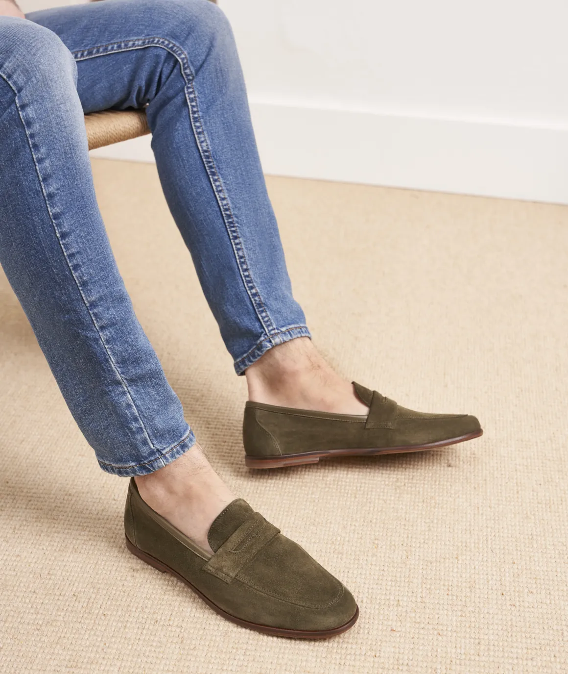 Homme Paire et Fils Mocassins-Mocassinen daim