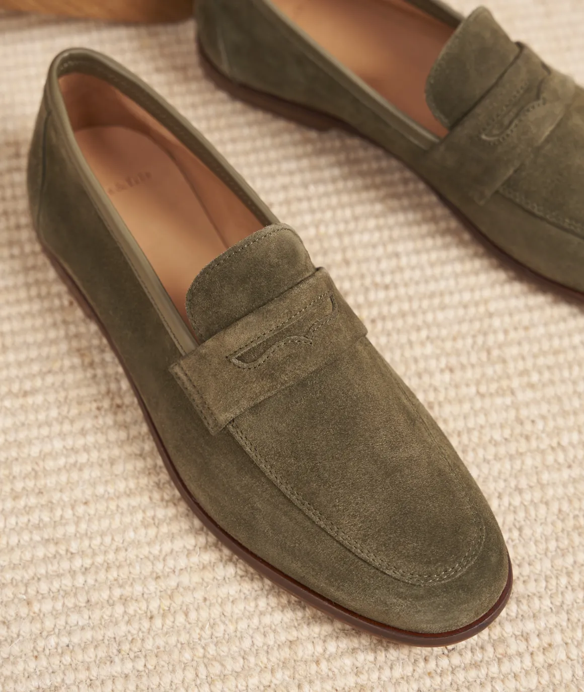 Homme Paire et Fils Mocassins-Mocassinen daim