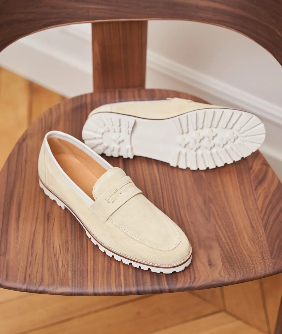 Homme Paire et Fils Mocassins-Mocassins en daim