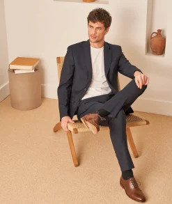 Homme Paire et Fils Derbies Et Richelieu-Richelieu en cuir cognac patiné