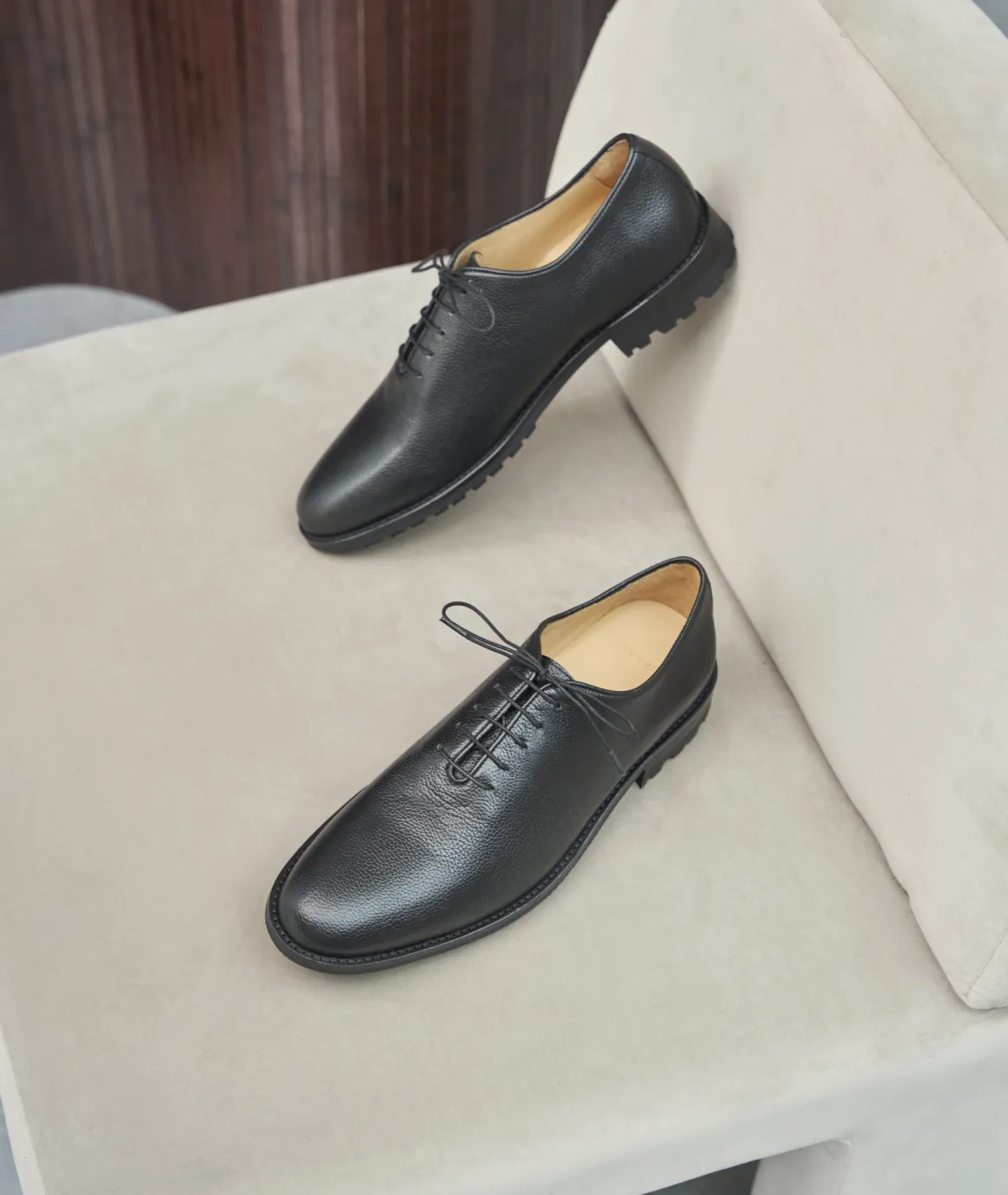 Homme Paire et Fils Derbies Et Richelieu-Richelieu homme en cuir grainé noir
