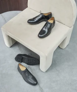 Homme Paire et Fils Derbies Et Richelieu-Richelieu homme en cuir grainé noir