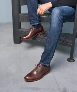 Homme Paire et Fils Derbies Et Richelieu-Richelieu homme en cuir patiné