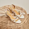 Femme Paire et Fils Sandales-Sandales à talon femme en cuir cassé