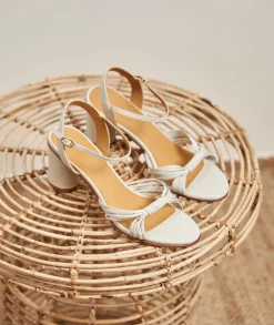 Femme Paire et Fils Sandales-Sandales à talon femme en cuir cassé