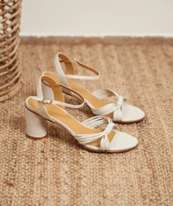 Femme Paire et Fils Sandales-Sandales à talon femme en cuir cassé