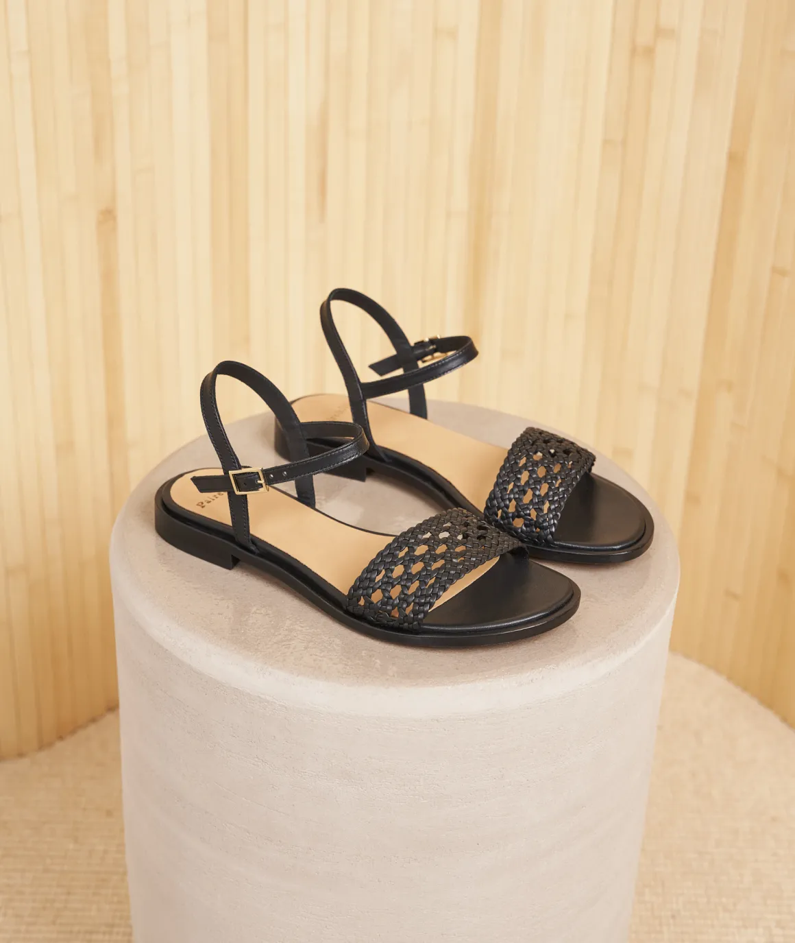 Femme Paire et Fils Sandales-Sandales plates en cuir