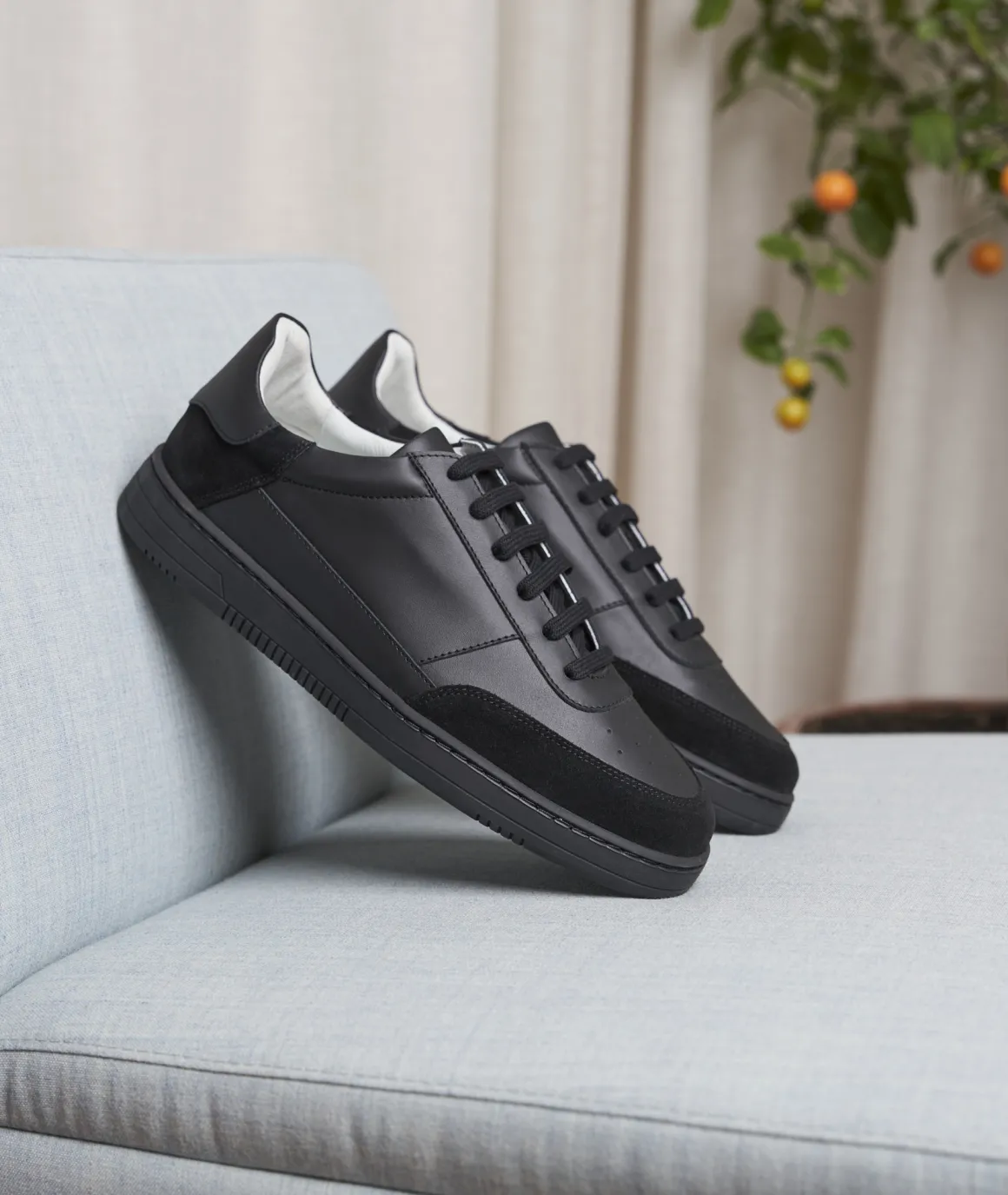 Homme Paire et Fils Sneakers-Sneakers bi matière cuir