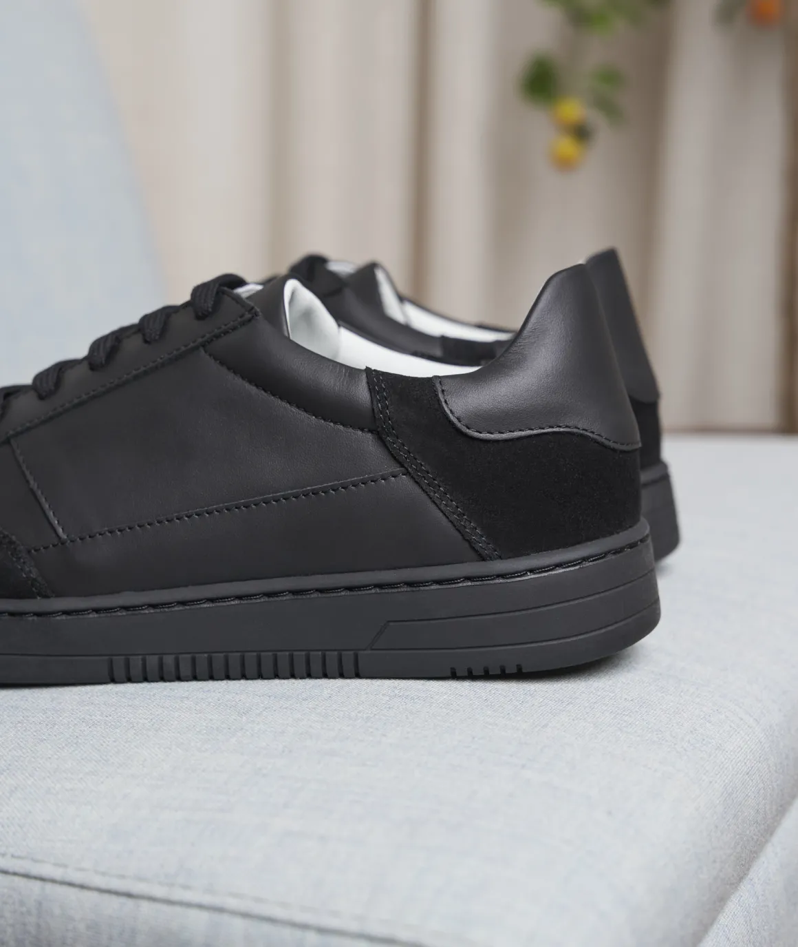 Homme Paire et Fils Sneakers-Sneakers bi matière cuir