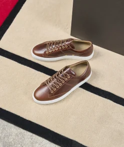 Homme Paire et Fils Sneakers-Sneakers en cuir lisse