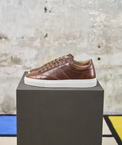 Homme Paire et Fils Sneakers-Sneakers en cuir lisse