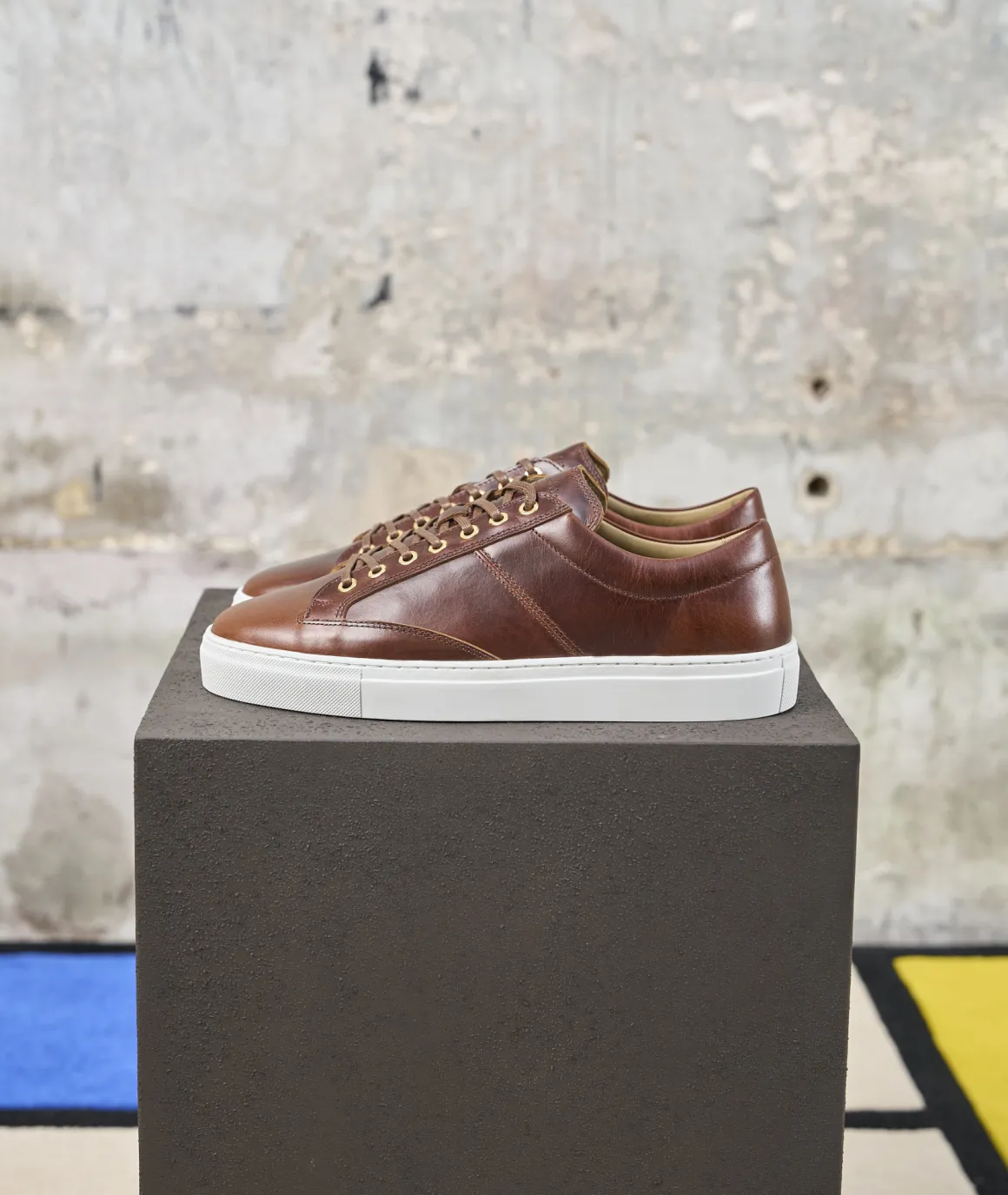 Homme Paire et Fils Sneakers-Sneakers en cuir lisse