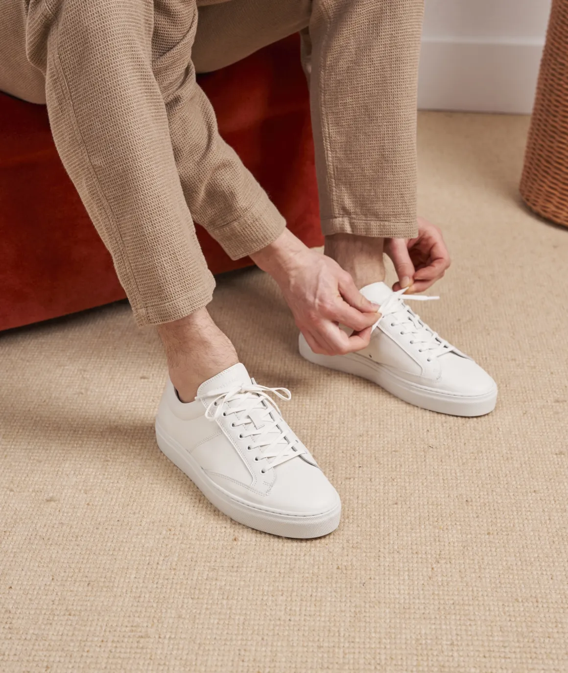 Homme Paire et Fils Sneakers-Sneakers homme en cuir